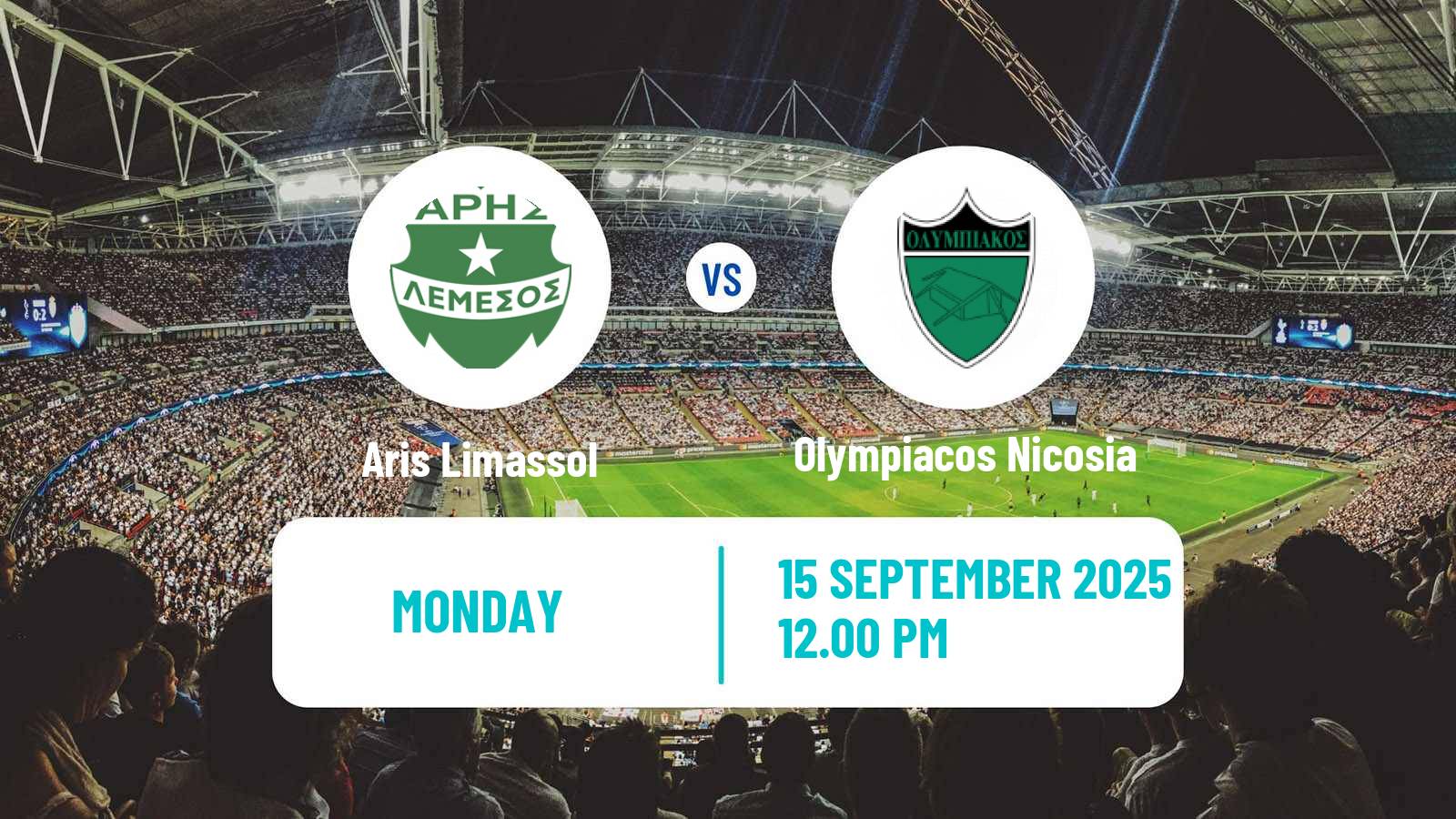Soccer Cypriot First Division Aris Limassol - Olympiacos Nicosia