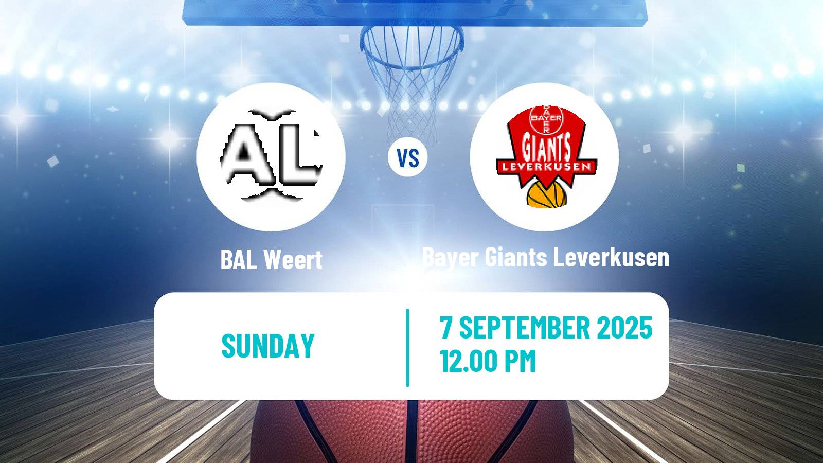 Basketball Club Friendly Basketball BAL Weert - Bayer Giants Leverkusen