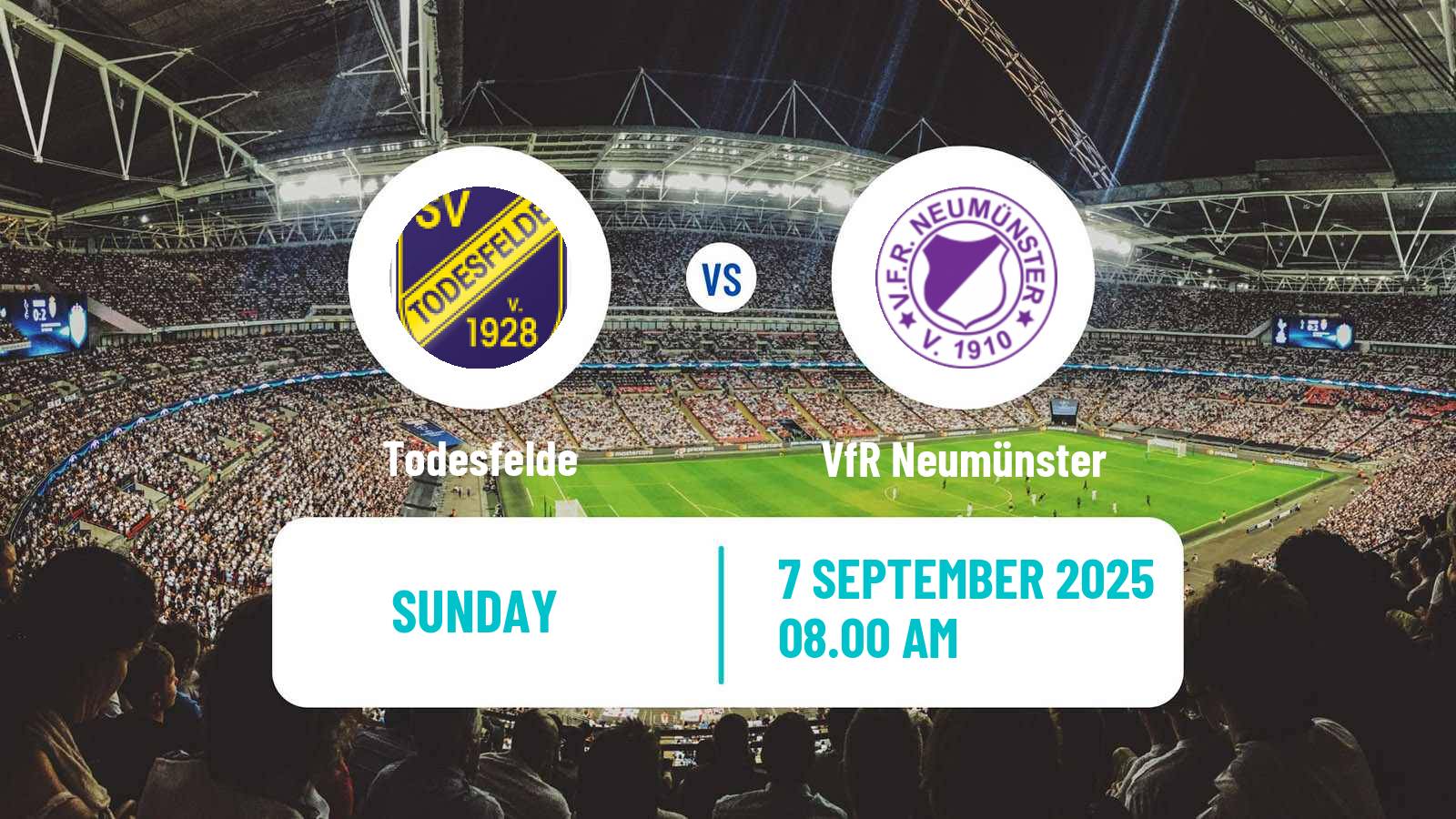 Soccer German Oberliga Schleswig-Holstein Todesfelde - VfR Neumünster