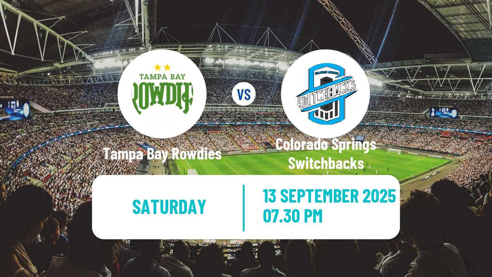 Soccer USL Championship Tampa Bay Rowdies - Colorado Springs Switchbacks