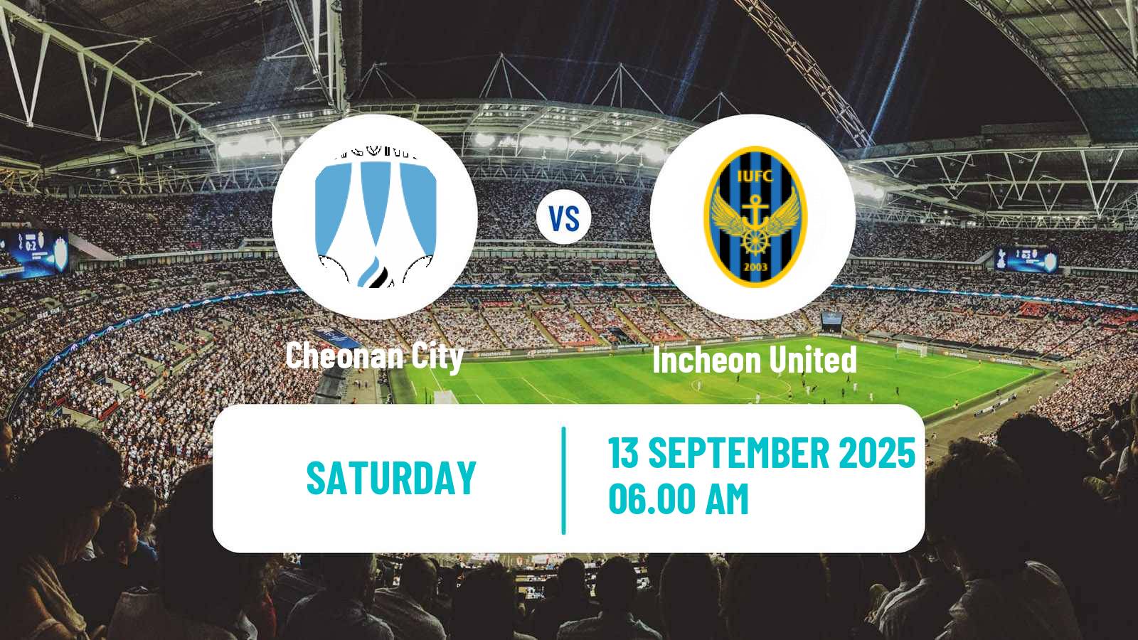 Soccer South Korean K-League 2 Cheonan City - Incheon United