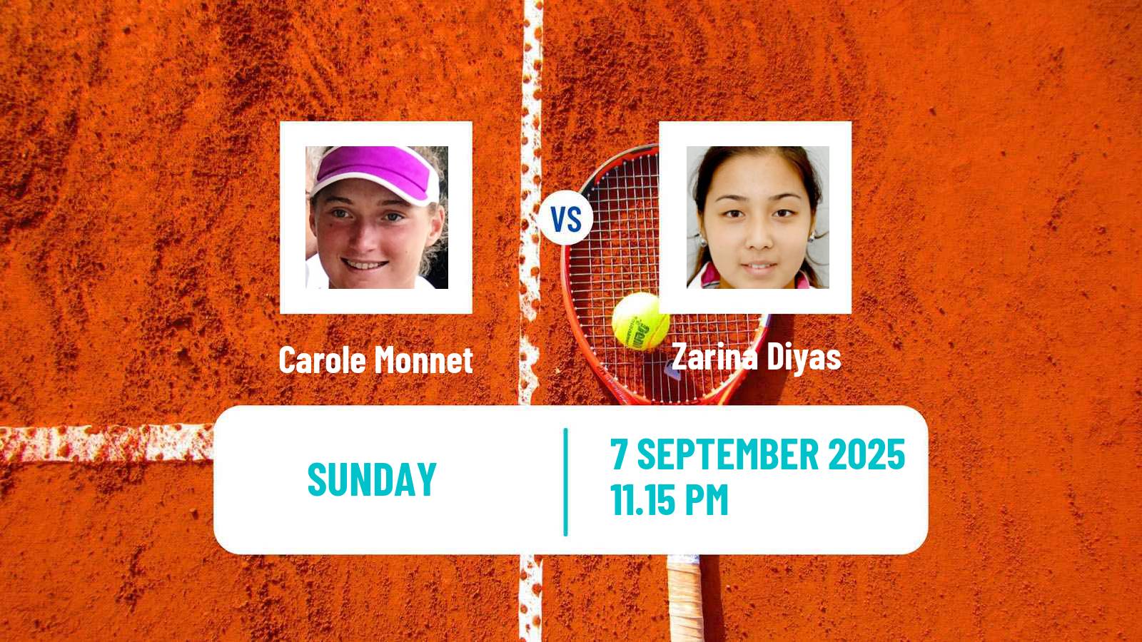 Tennis Huzhou Challenger Women Carole Monnet - Zarina Diyas