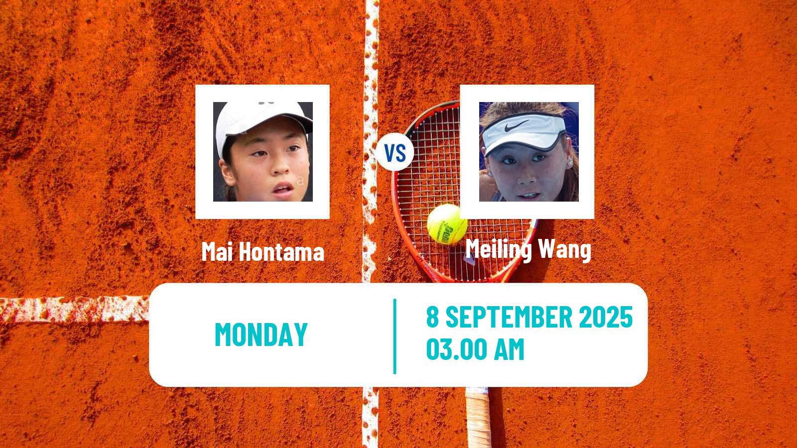 Tennis Huzhou Challenger Women Mai Hontama - Meiling Wang