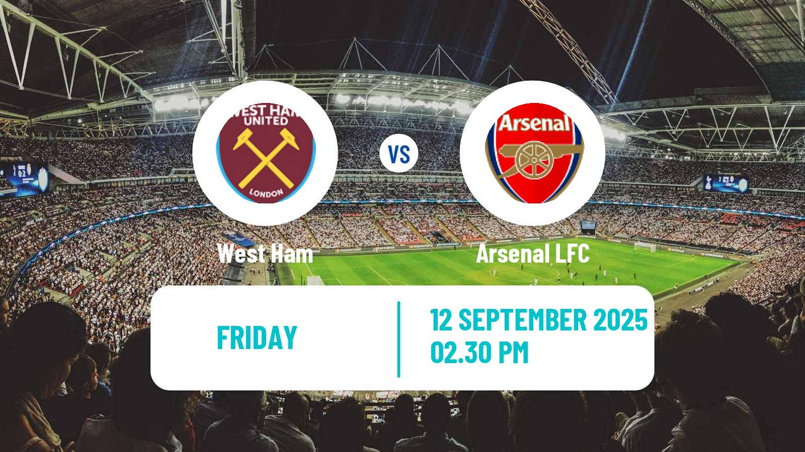 Soccer English WSL West Ham - Arsenal LFC