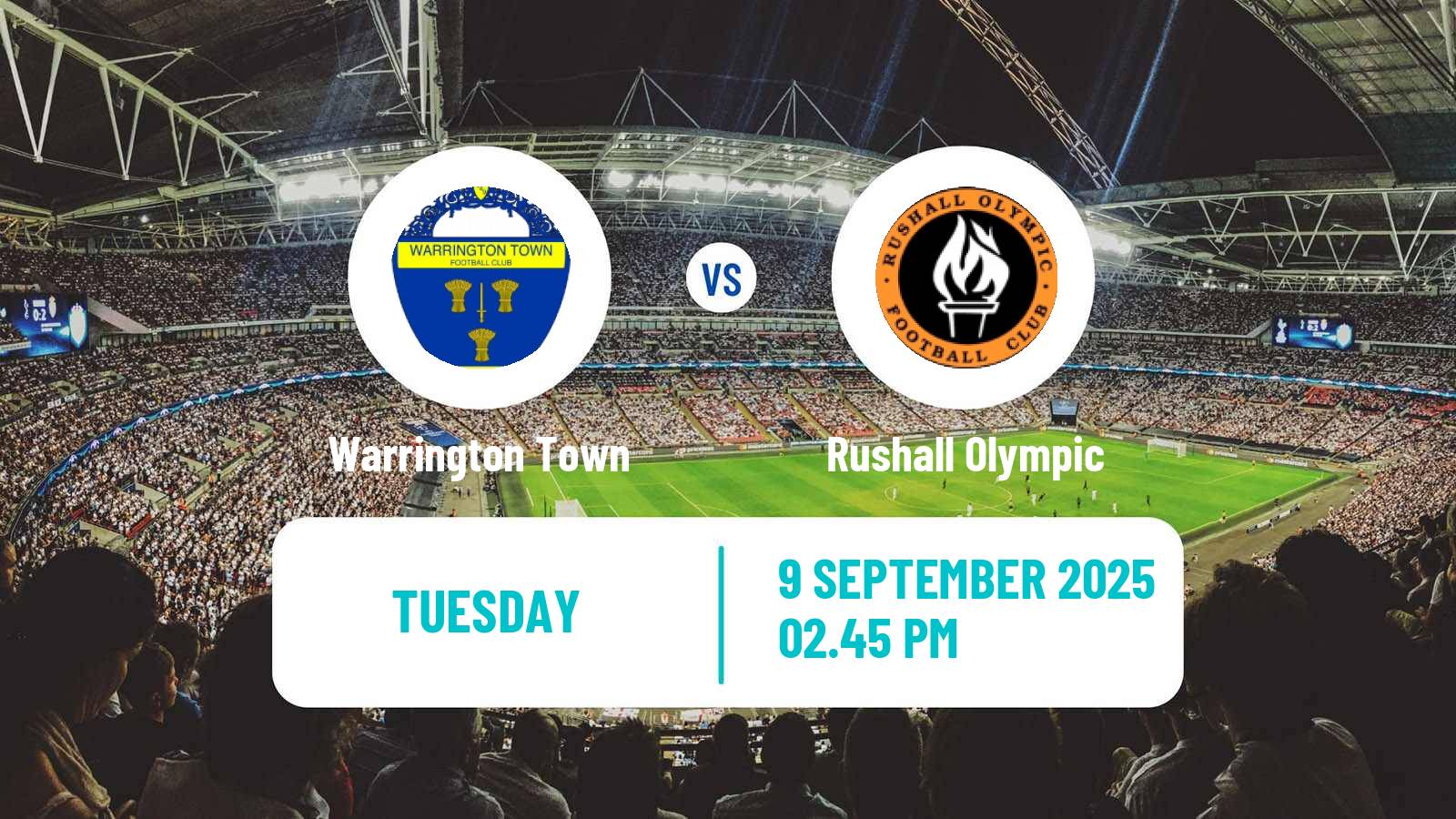 Soccer English NPL Premier Division Warrington Town - Rushall Olympic