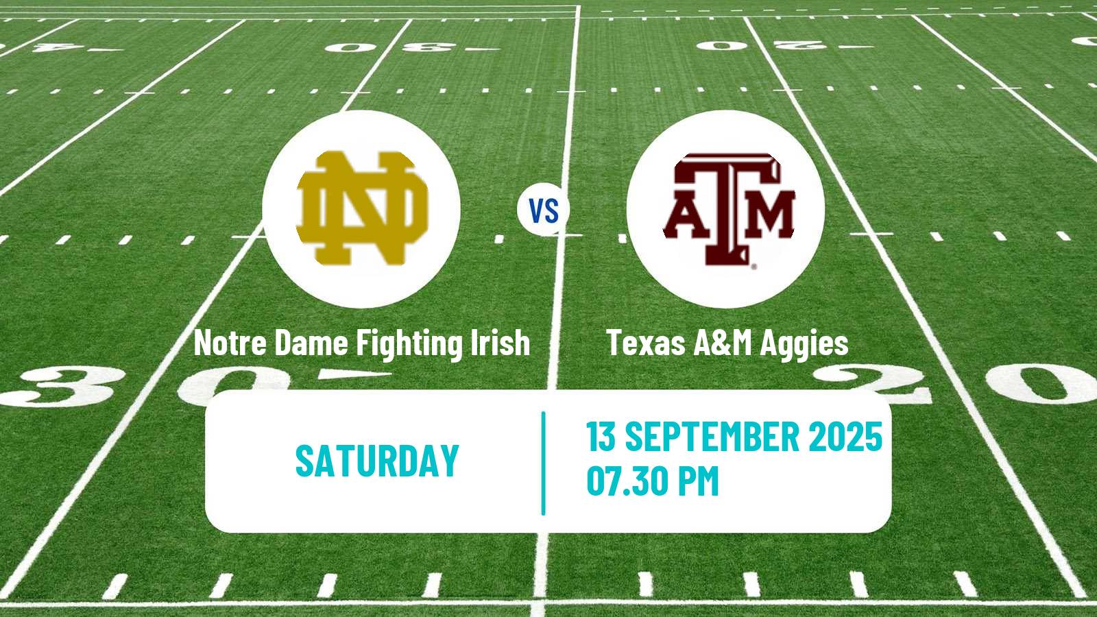 American football NCAA College Football Notre Dame Fighting Irish - Texas A&M Aggies