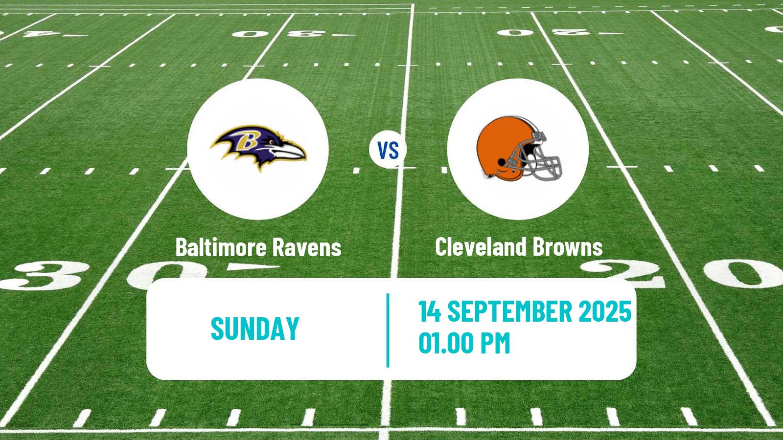 American football NFL Baltimore Ravens - Cleveland Browns
