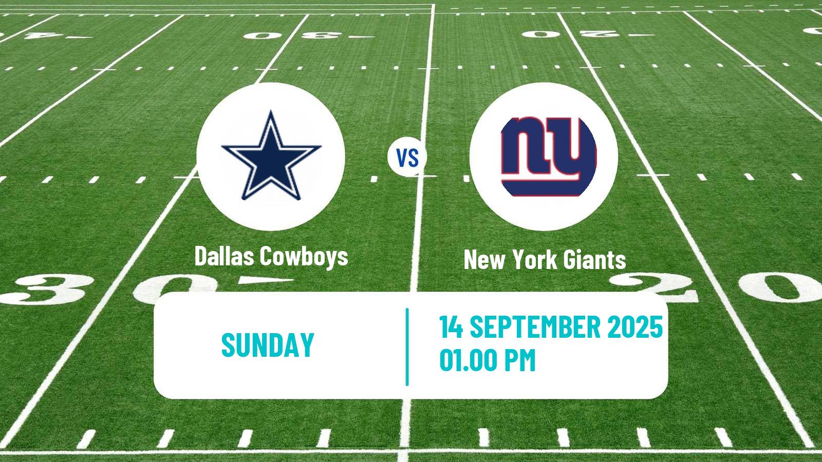 American football NFL Dallas Cowboys - New York Giants