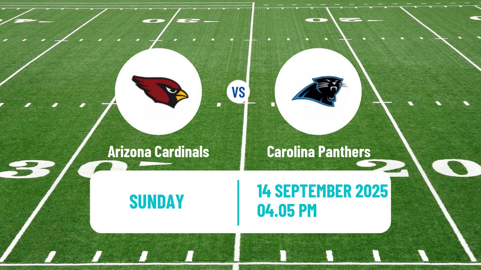 American football NFL Arizona Cardinals - Carolina Panthers