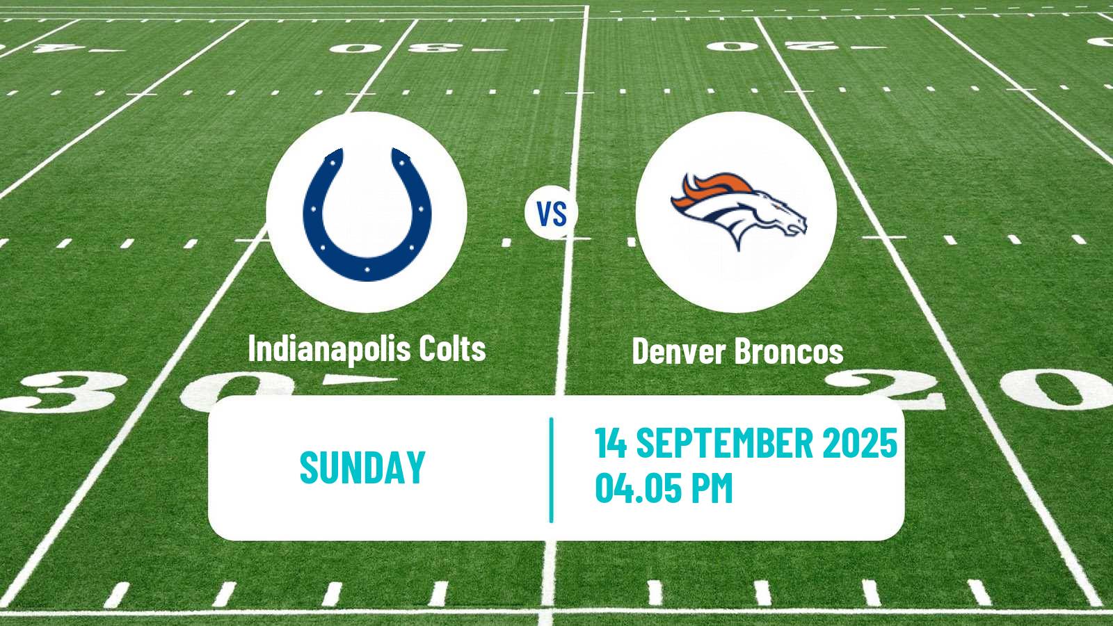American football NFL Indianapolis Colts - Denver Broncos