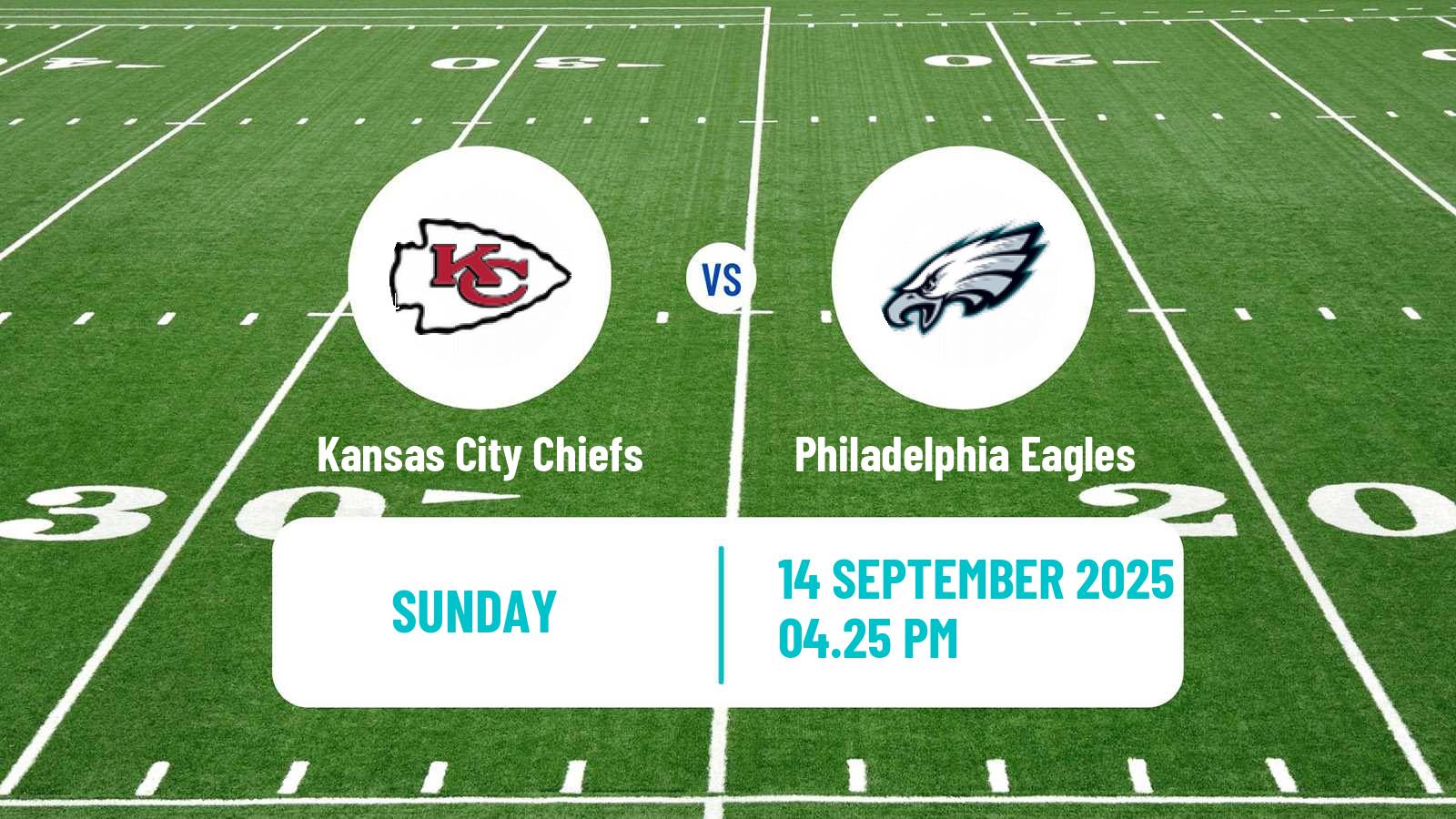 American football NFL Kansas City Chiefs - Philadelphia Eagles