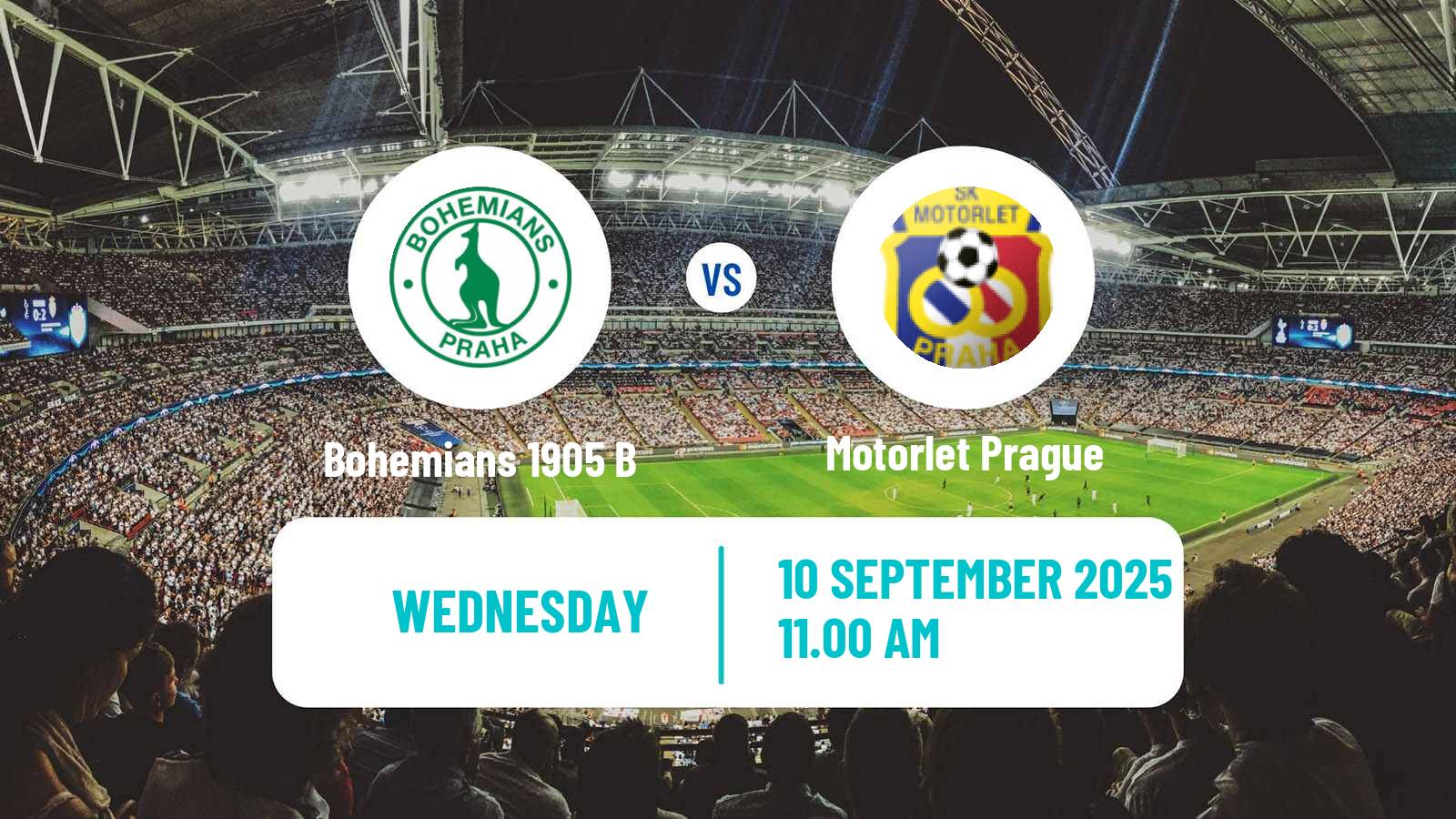 Soccer Czech CFL Group A Bohemians 1905 B - Motorlet Prague