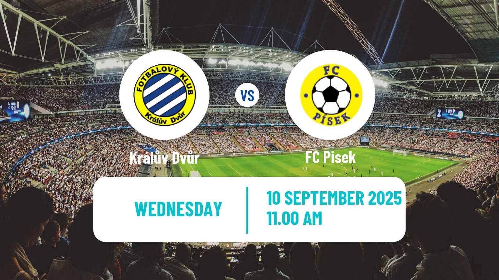 Soccer Czech CFL Group A Králův Dvůr - Pisek