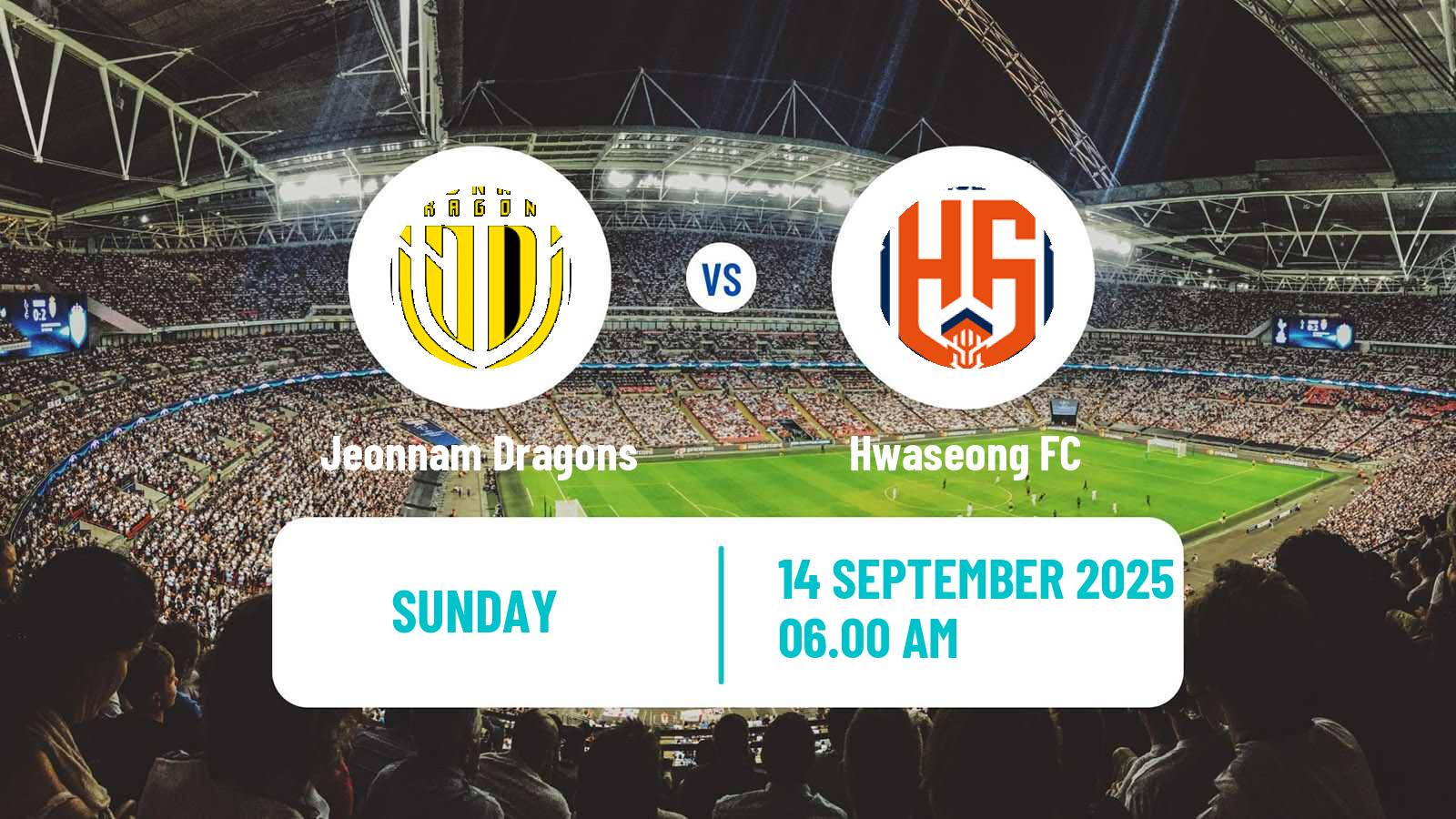 Soccer South Korean K-League 2 Jeonnam Dragons - Hwaseong