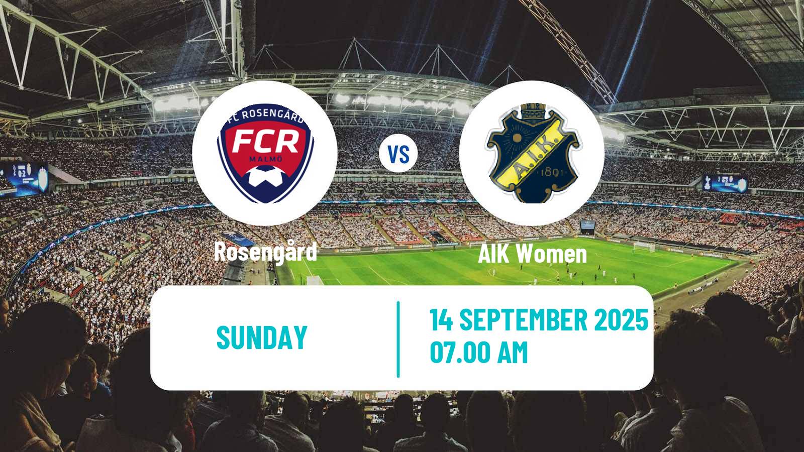 Soccer Swedish Allsvenskan Women Rosengård - AIK