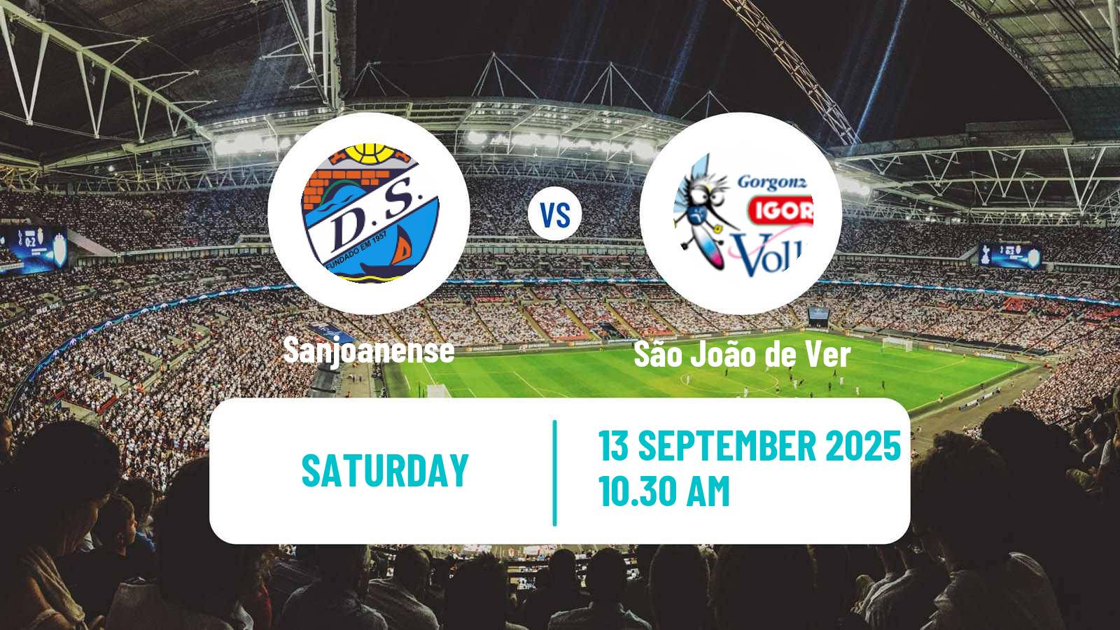 Soccer Portuguese Liga 3 Sanjoanense - São João de Ver