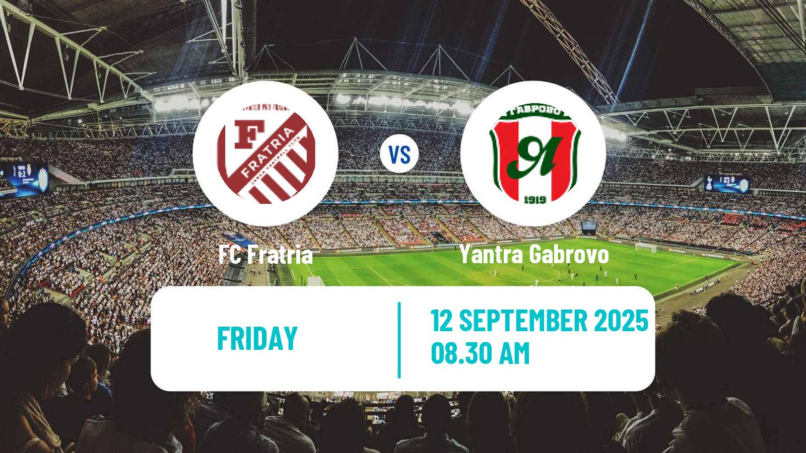 Soccer Bulgarian Vtora Liga Fratria - Yantra Gabrovo