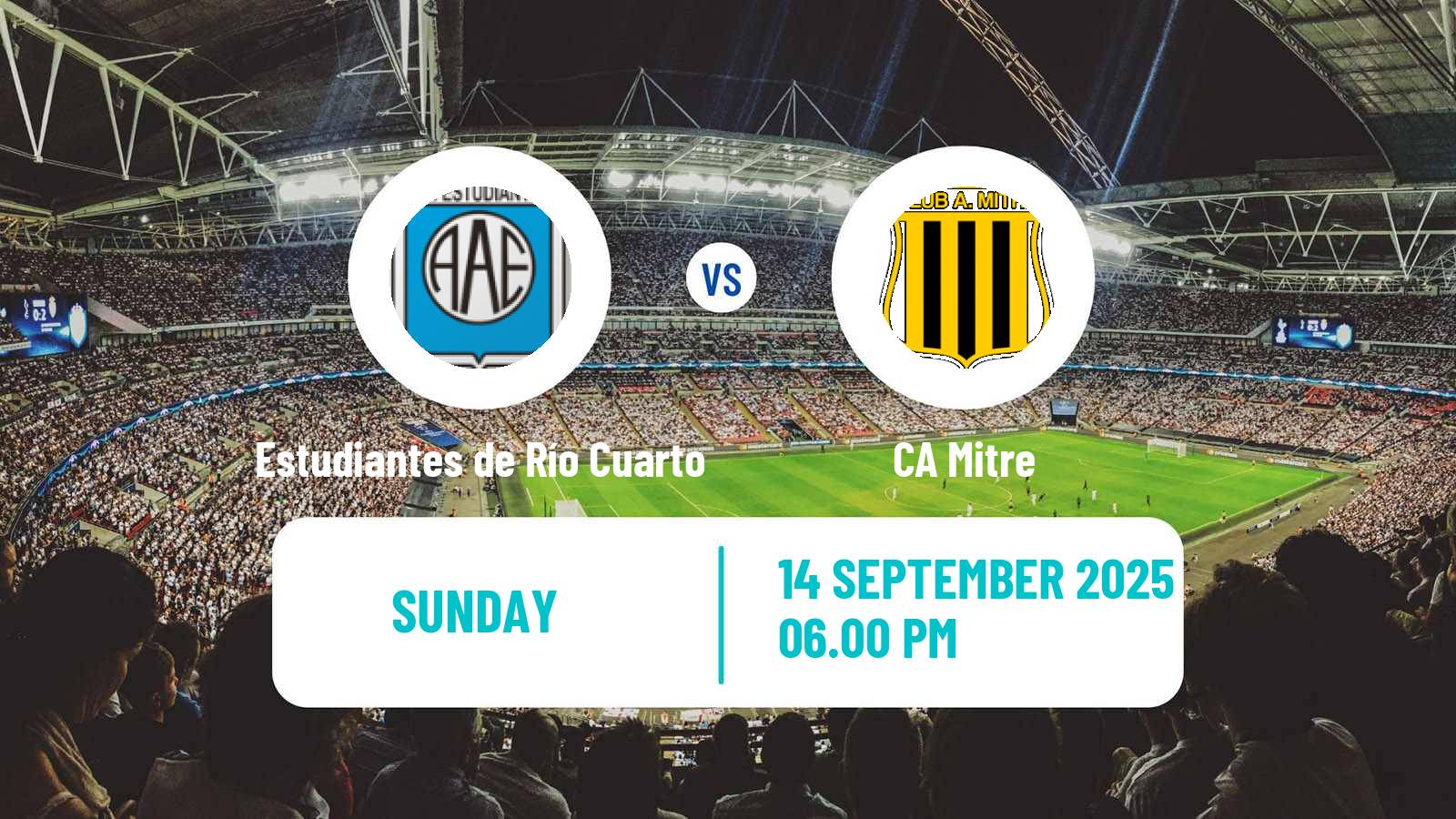 Soccer Argentinian Primera Nacional Estudiantes de Río Cuarto - Mitre