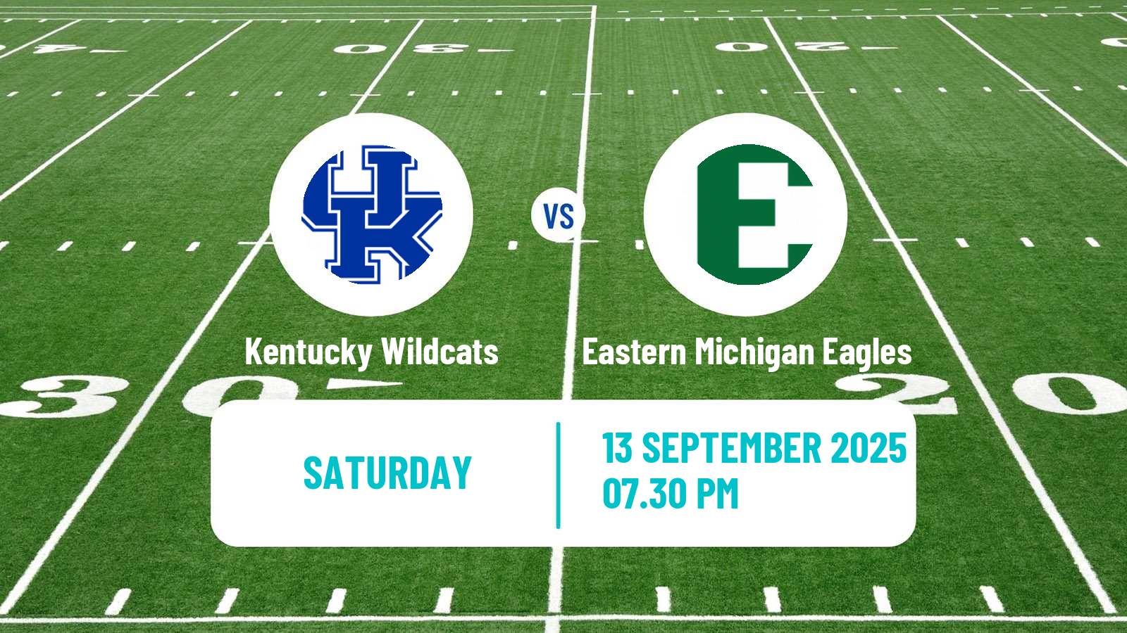 American football NCAA College Football Kentucky Wildcats - Eastern Michigan Eagles