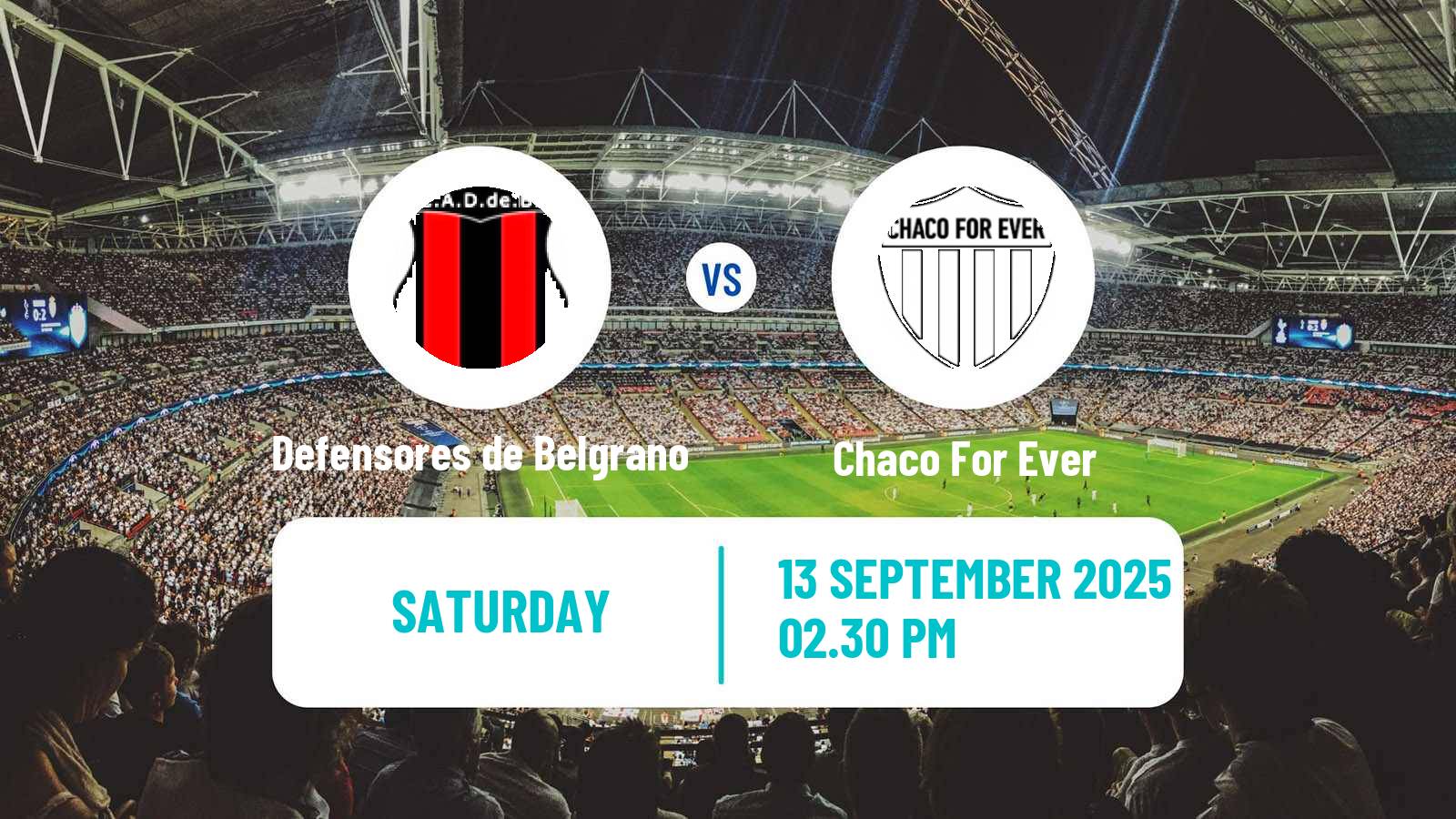 Soccer Argentinian Primera Nacional Defensores de Belgrano - Chaco For Ever