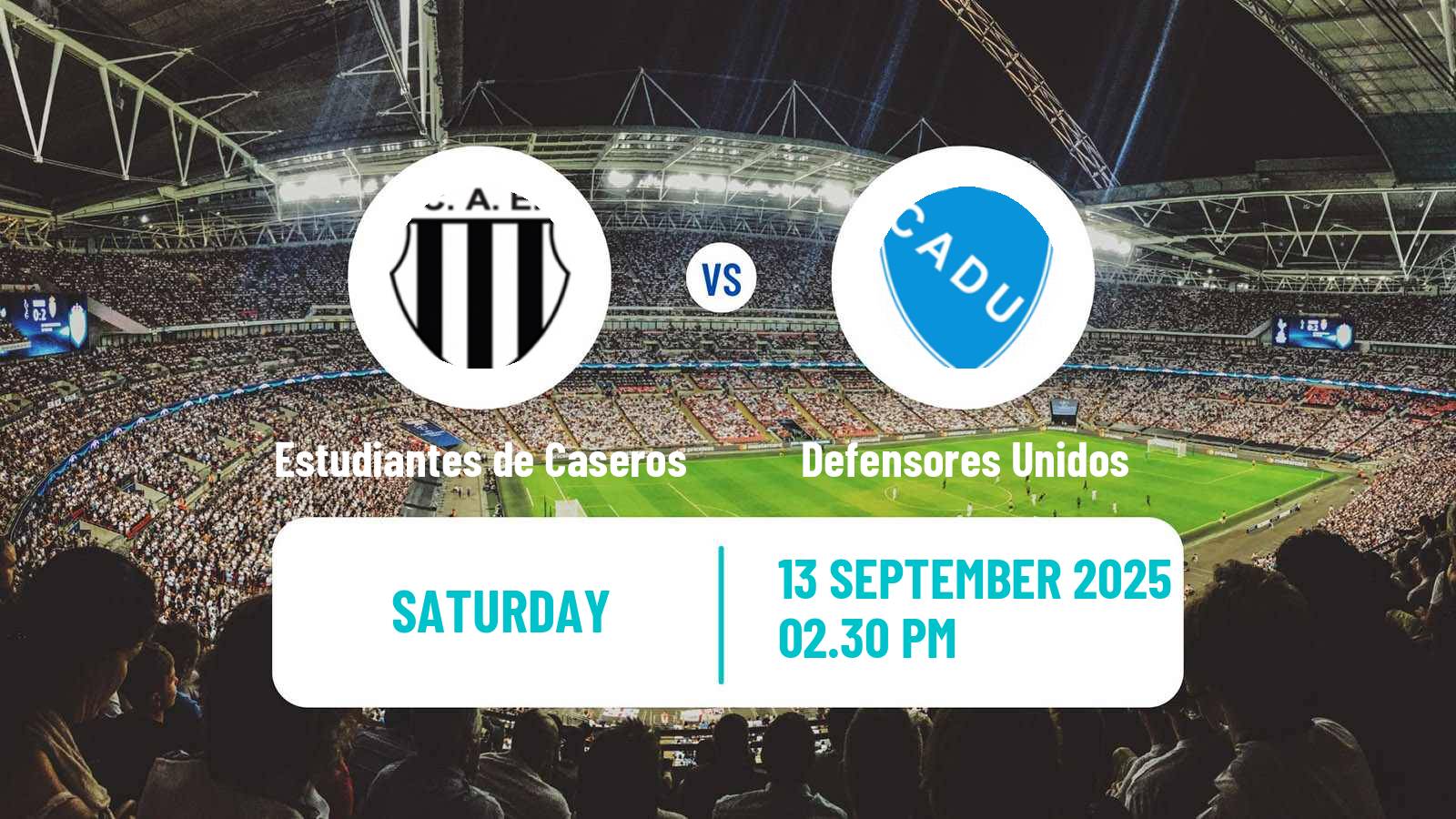 Soccer Argentinian Primera Nacional Estudiantes de Caseros - Defensores Unidos