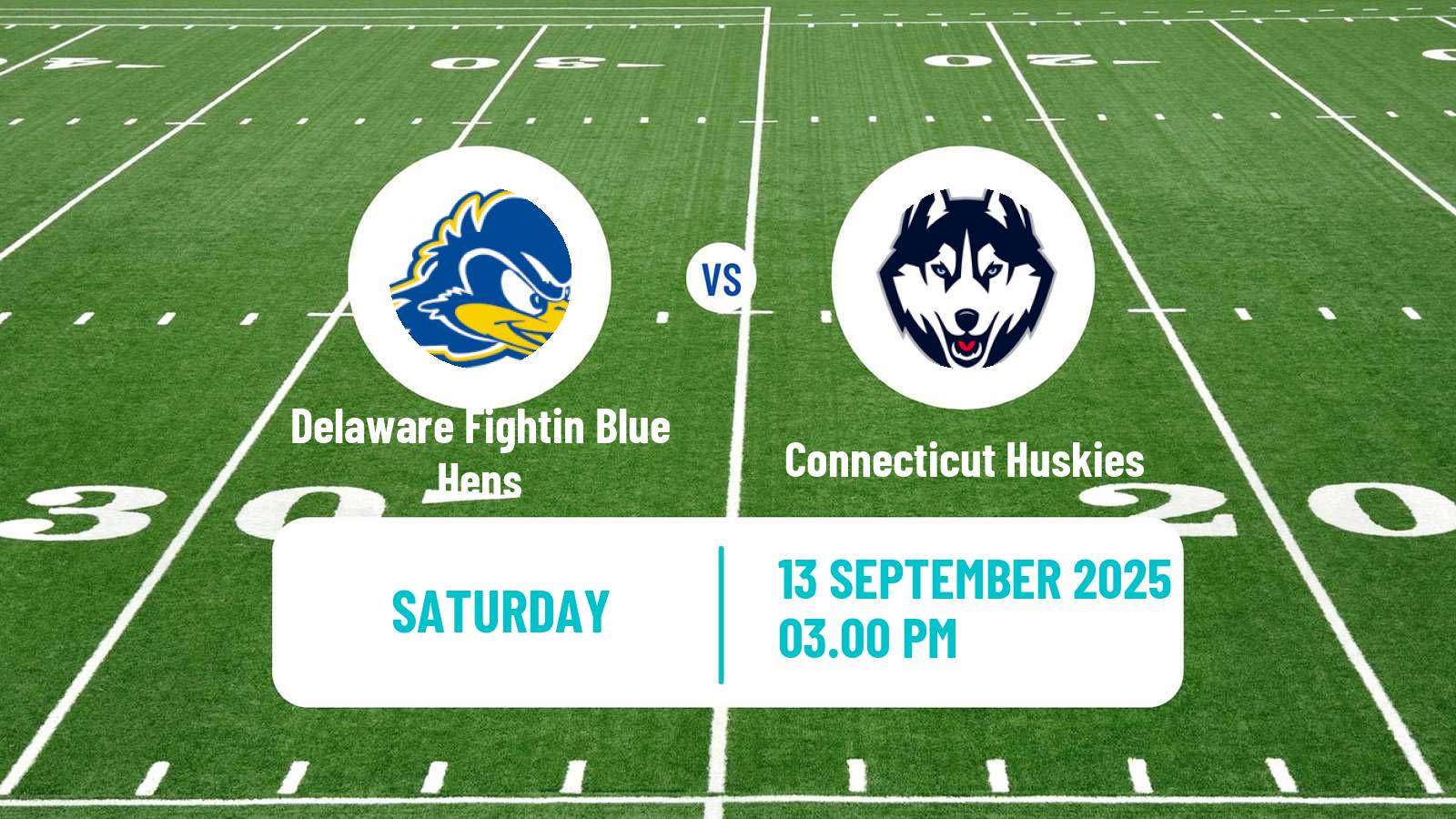 American football NCAA College Football Delaware Fightin Blue Hens - Connecticut Huskies