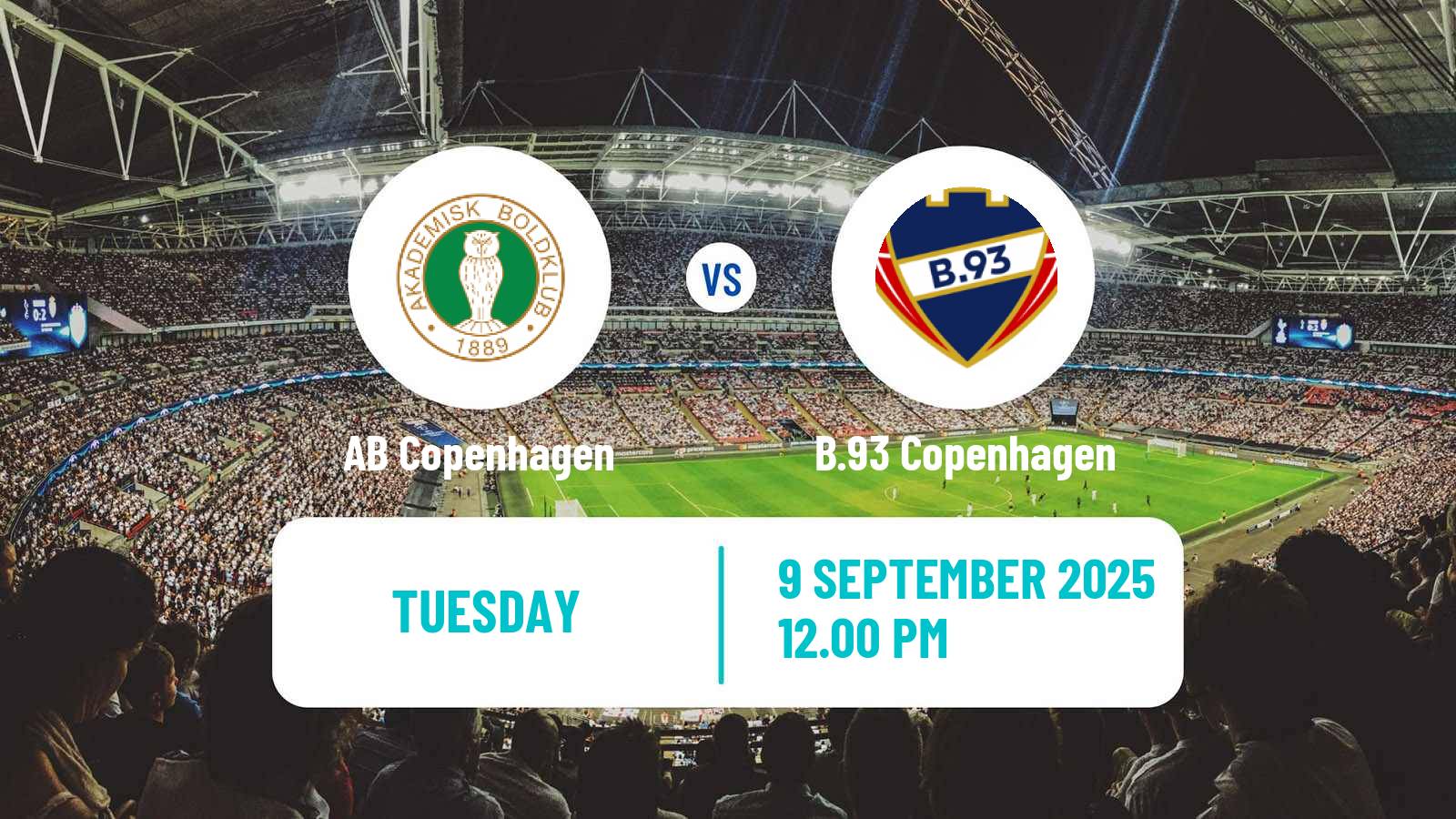 Soccer Danish Landspokal Cup AB Copenhagen - B.93 Copenhagen
