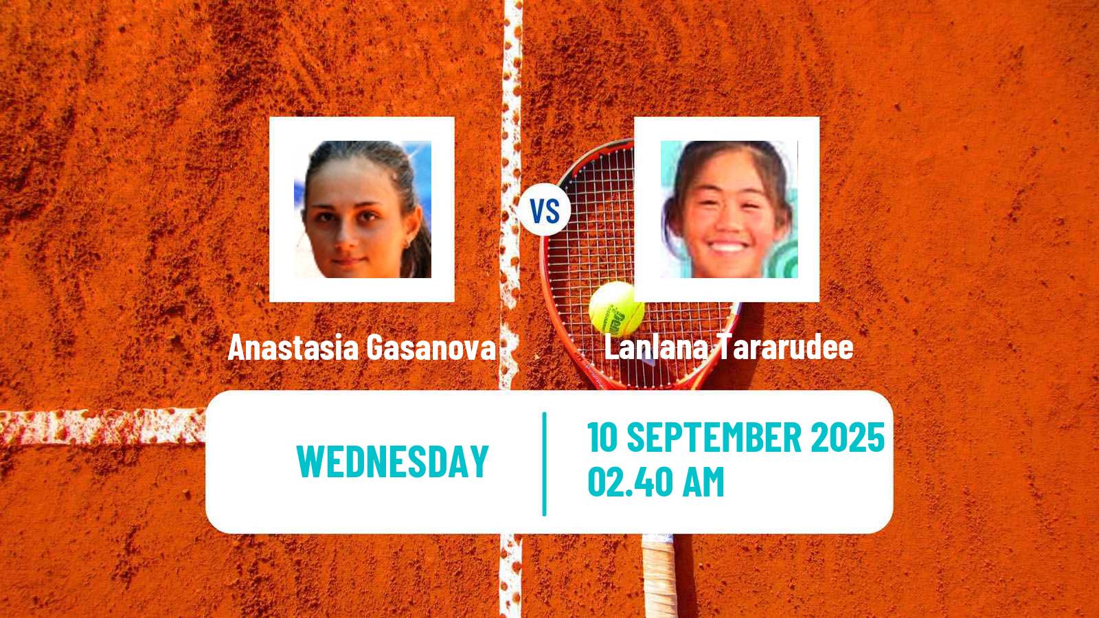 Tennis Huzhou Challenger Women Anastasia Gasanova - Lanlana Tararudee