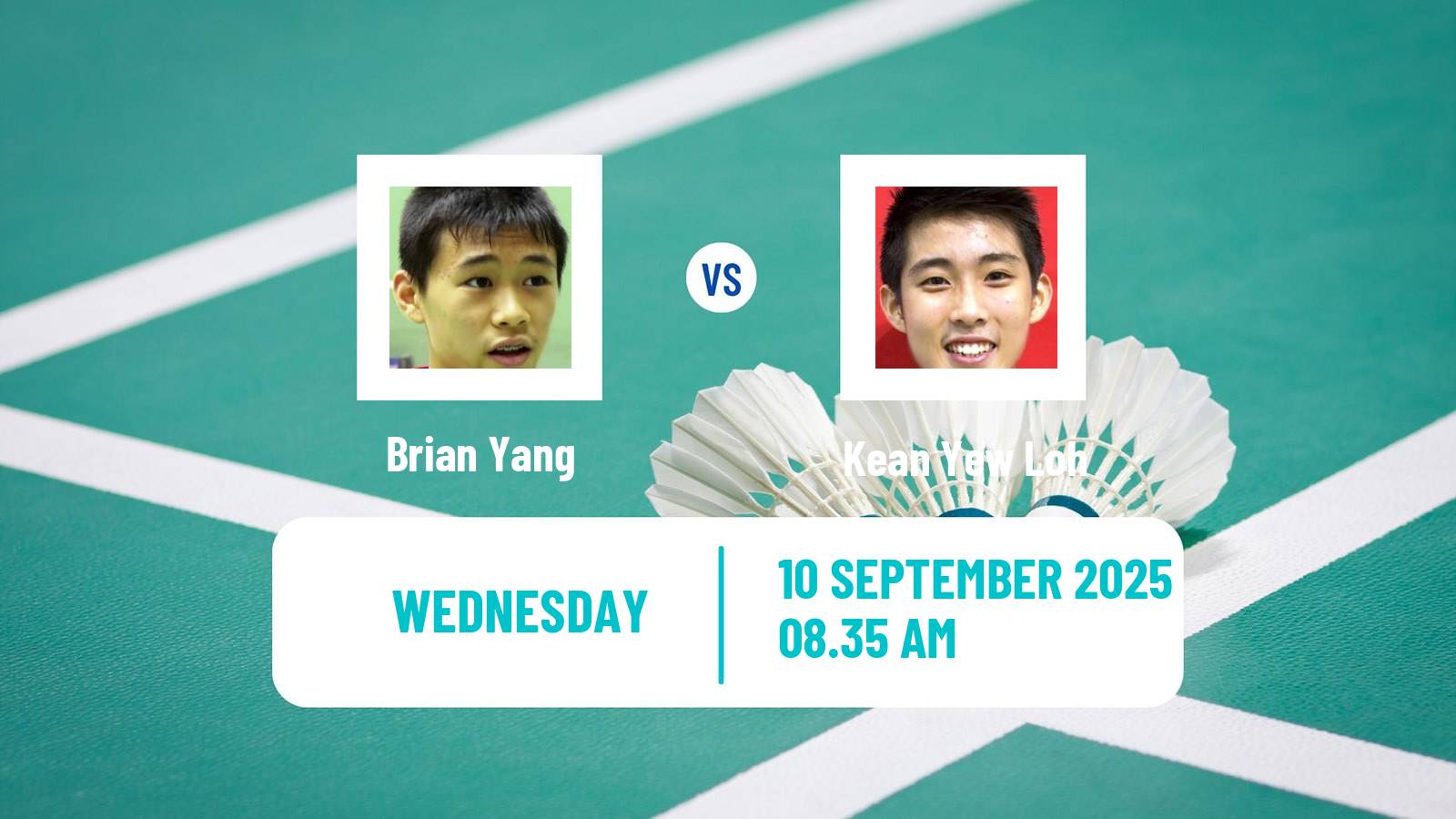 Badminton BWF World Tour Hong Kong Open Men Brian Yang - Kean Yew Loh