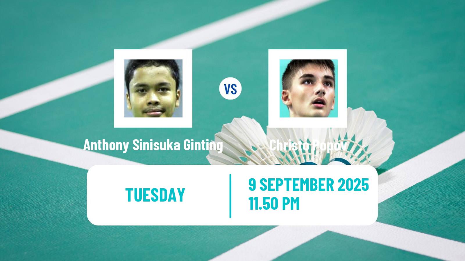 Badminton BWF World Tour Hong Kong Open Men Anthony Sinisuka Ginting - Christo Popov