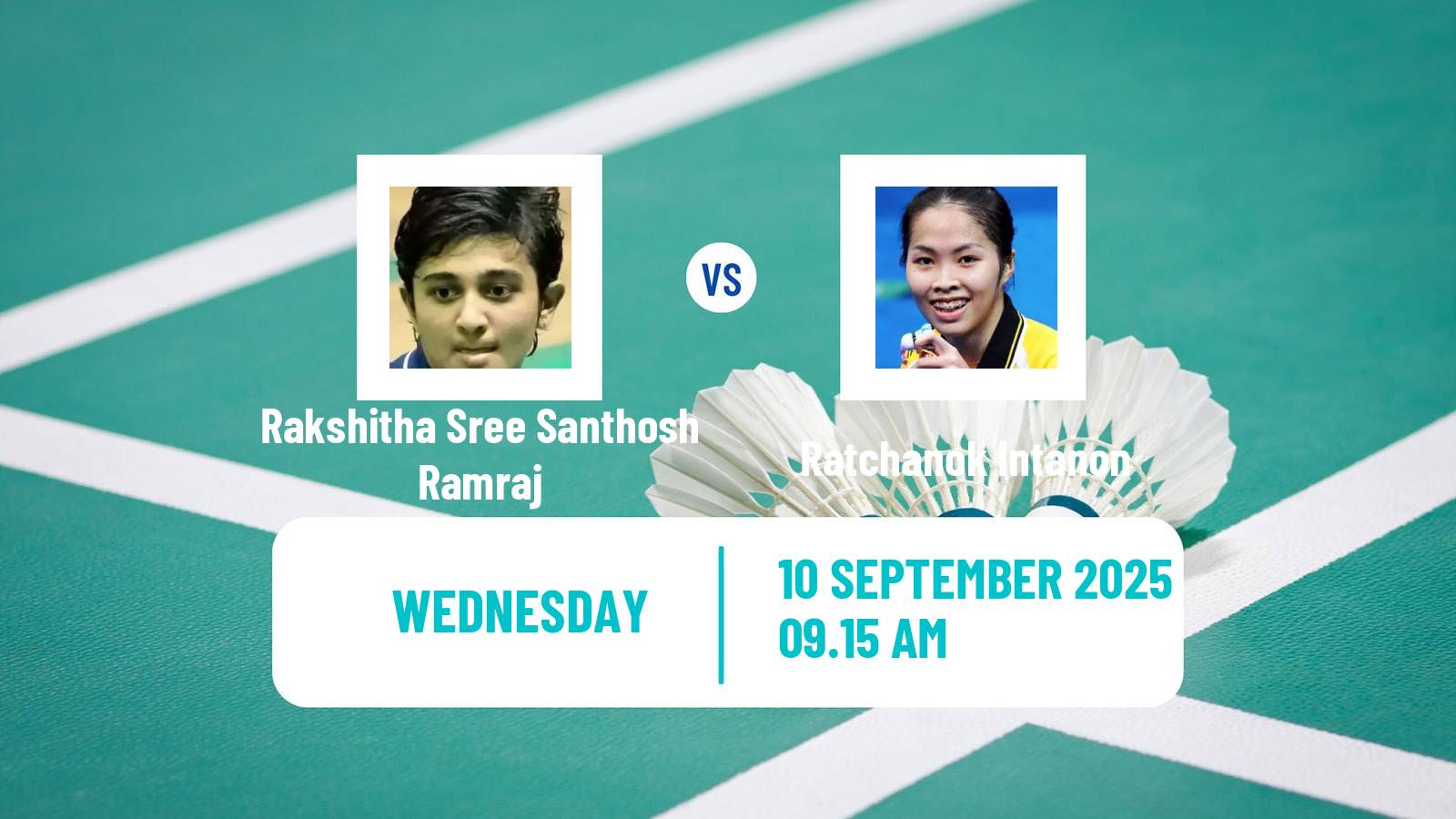 Badminton BWF World Tour Hong Kong Open Women Rakshitha Sree Santhosh Ramraj - Ratchanok Intanon