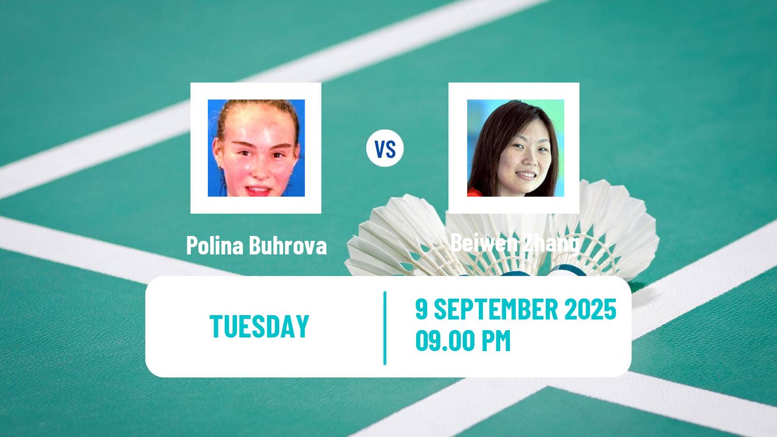 Badminton BWF World Tour Hong Kong Open Women Polina Buhrova - Beiwen Zhang