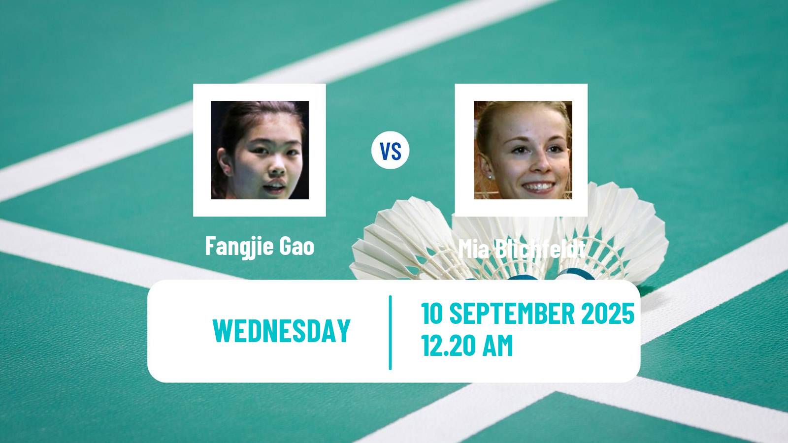 Badminton BWF World Tour Hong Kong Open Women Fangjie Gao - Mia Blichfeldt