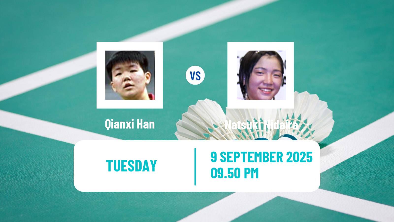 Badminton BWF World Tour Hong Kong Open Women Qianxi Han - Natsuki Nidaira