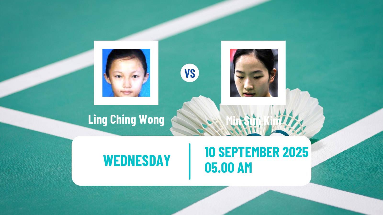 Badminton BWF World Tour Vietnam Open Women Ling Ching Wong - Min Sun Kim