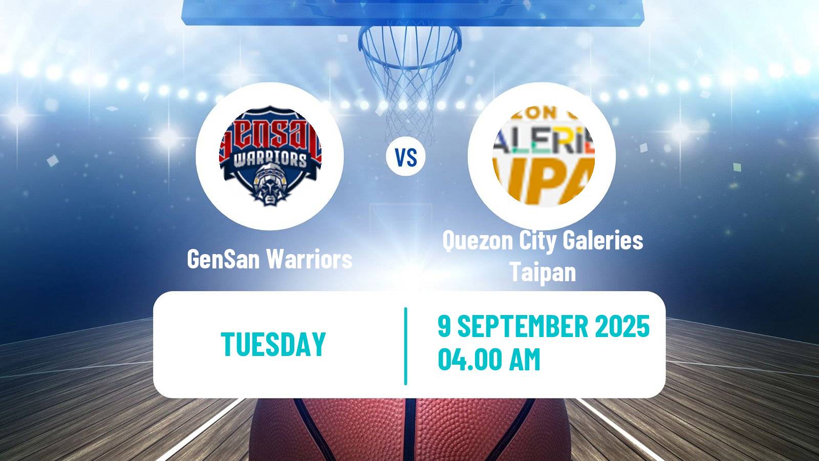 Basketball Philippines MBPL  GenSan Warriors - Quezon City Galeries Taipan