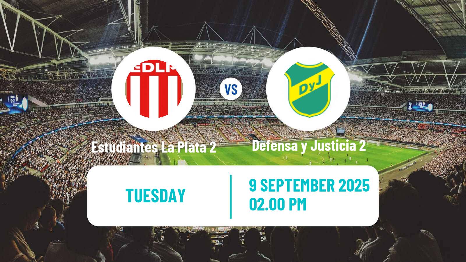 Soccer Argentinian Reserve League Estudiantes La Plata 2 - Defensa y Justicia 2