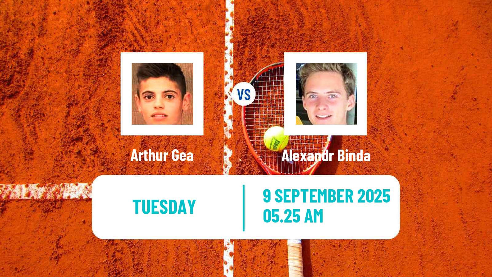 Tennis Guangzhou 2 Challenger Men Arthur Gea - Alexandr Binda