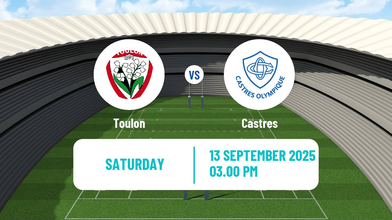 Rugby union French Top 14 Toulon - Castres