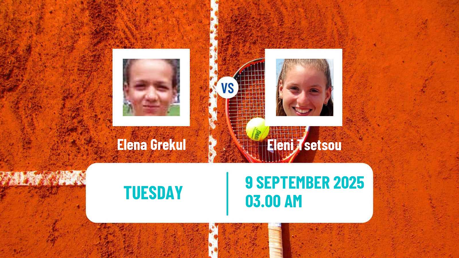Tennis ITF W15 Heraklion 5 Women Elena Grekul - Eleni Tsetsou