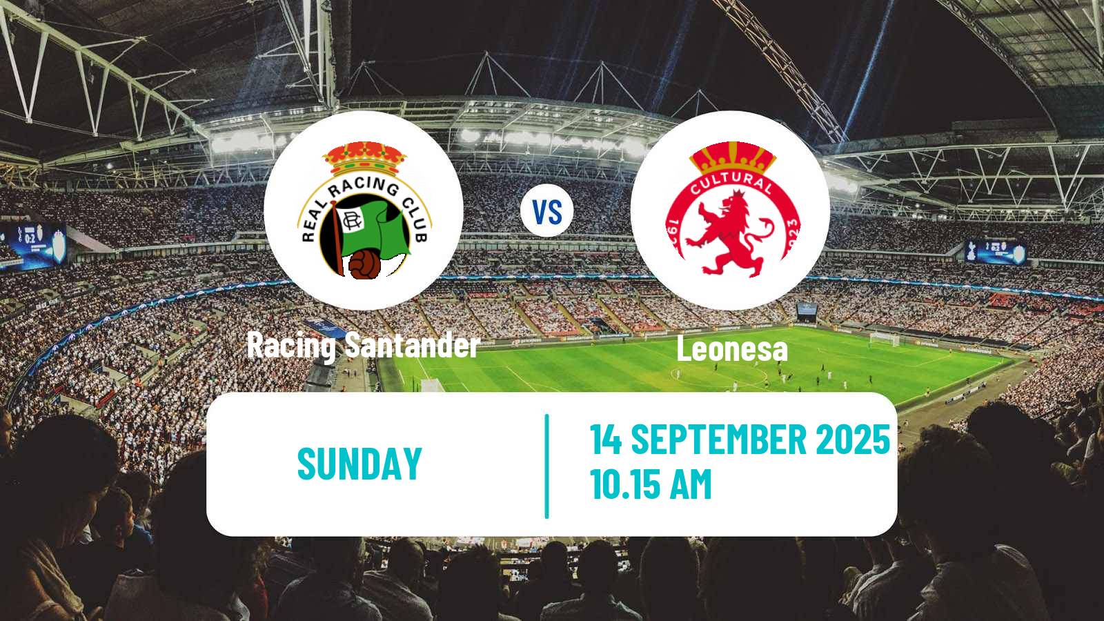 Soccer Spanish LaLiga2 Racing Santander - Leonesa