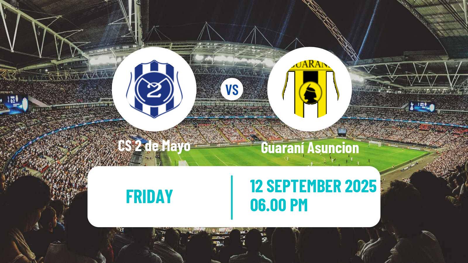 Soccer Paraguayan Primera Division 2 de Mayo - Guaraní Asuncion