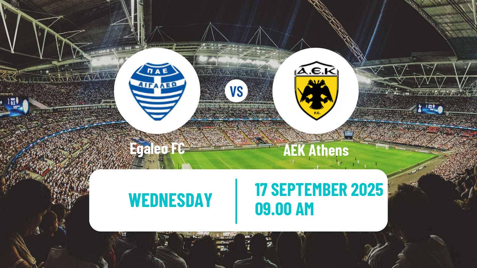 Soccer Greek Cup Egaleo - AEK Athens