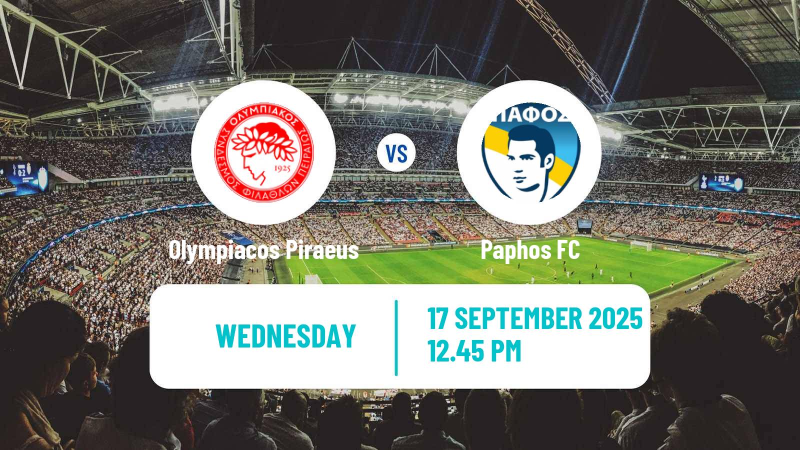 Soccer UEFA Champions League Olympiacos Piraeus - Paphos
