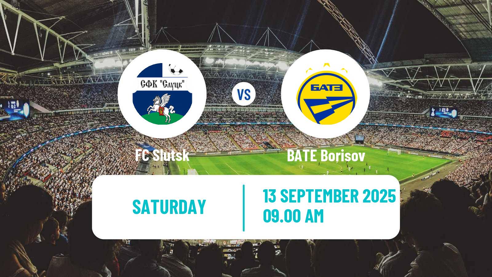 Soccer Belarusian Vysshaya Liga Slutsk - BATE Borisov