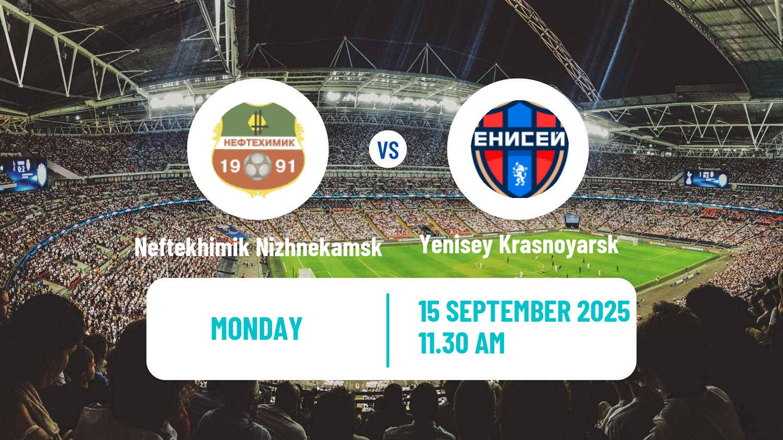 Soccer Russian FNL Neftekhimik Nizhnekamsk - Yenisey Krasnoyarsk