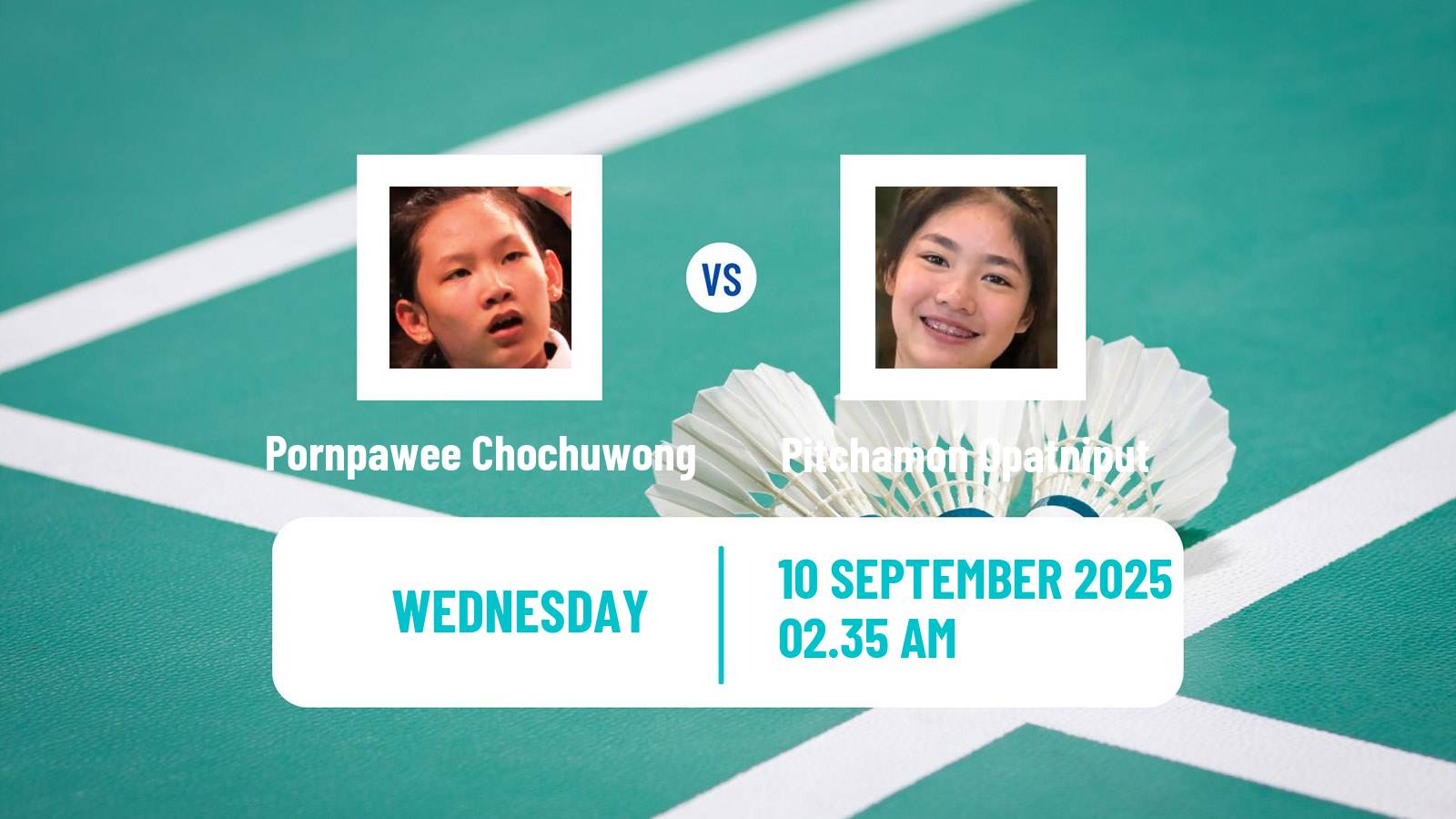 Badminton BWF World Tour Hong Kong Open Women Pornpawee Chochuwong - Pitchamon Opatniput