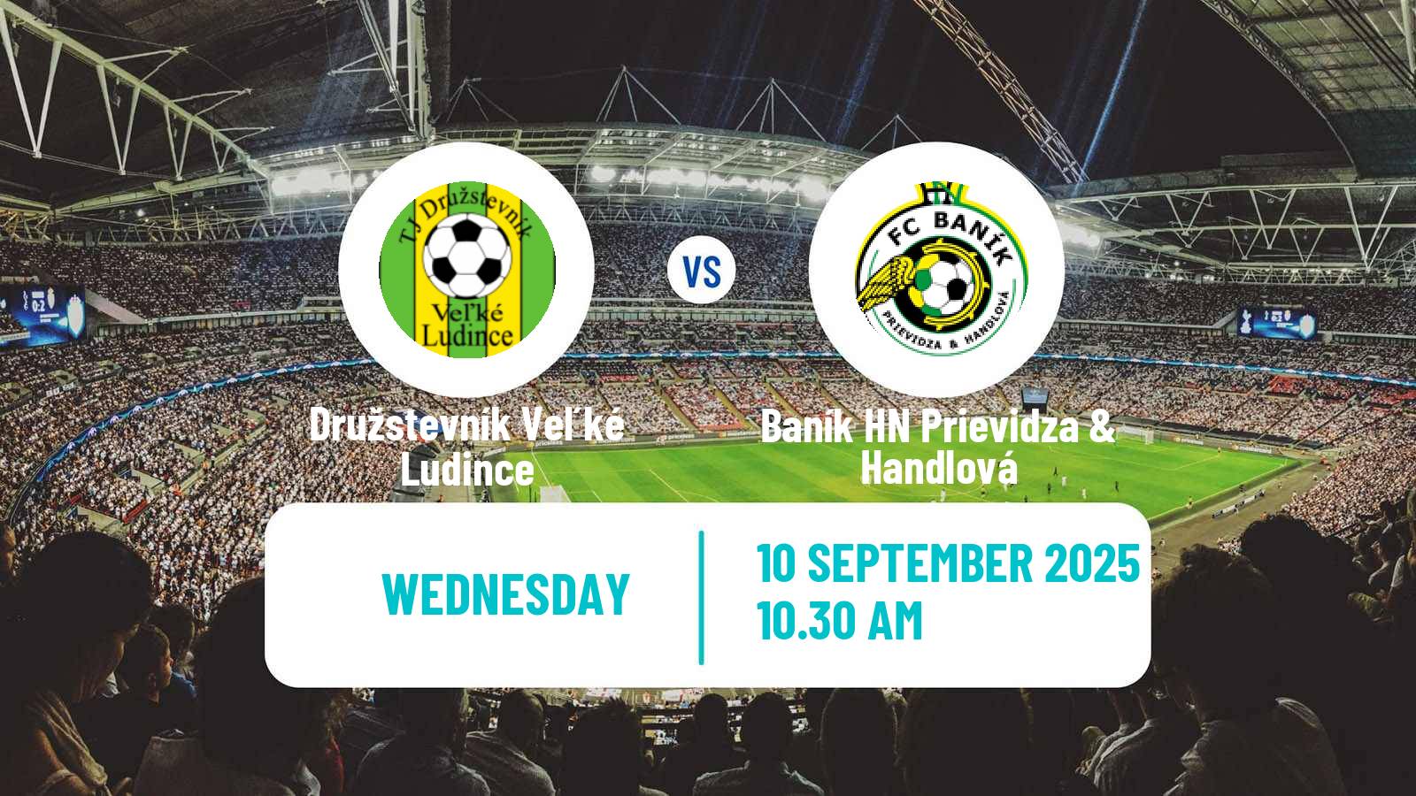 Soccer Slovak 3 Liga West Družstevník Veľké Ludince - Baník HN Prievidza & Handlová