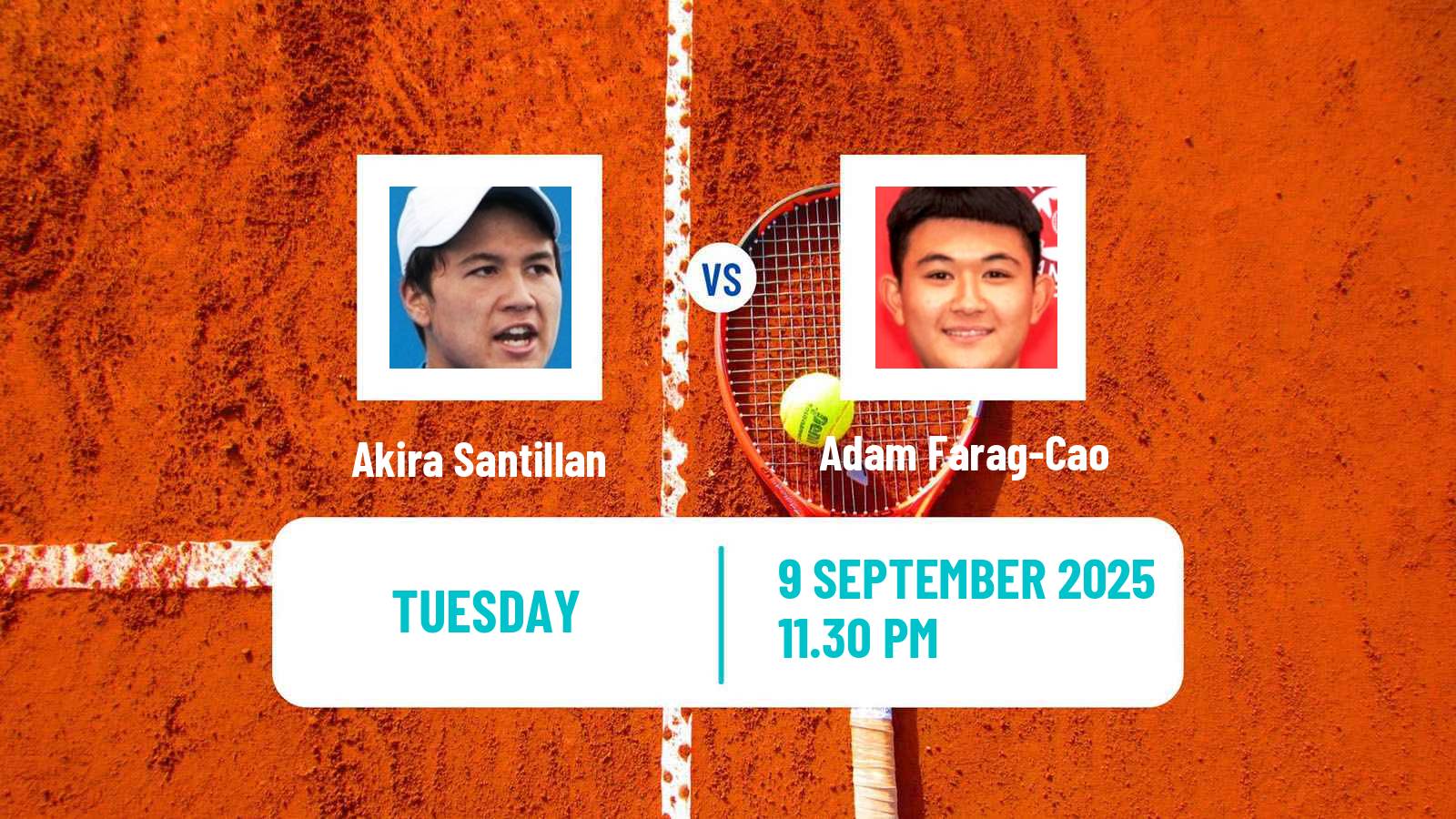 Tennis ITF M15 Maanshan 9 Men Akira Santillan - Adam Farag-Cao