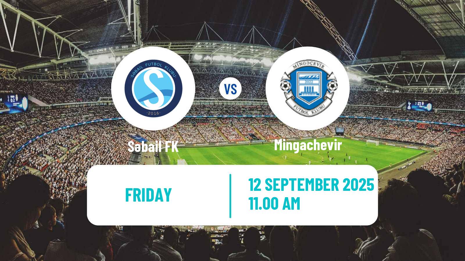 Soccer Azerbaijan First Division Səbail - Mingachevir
